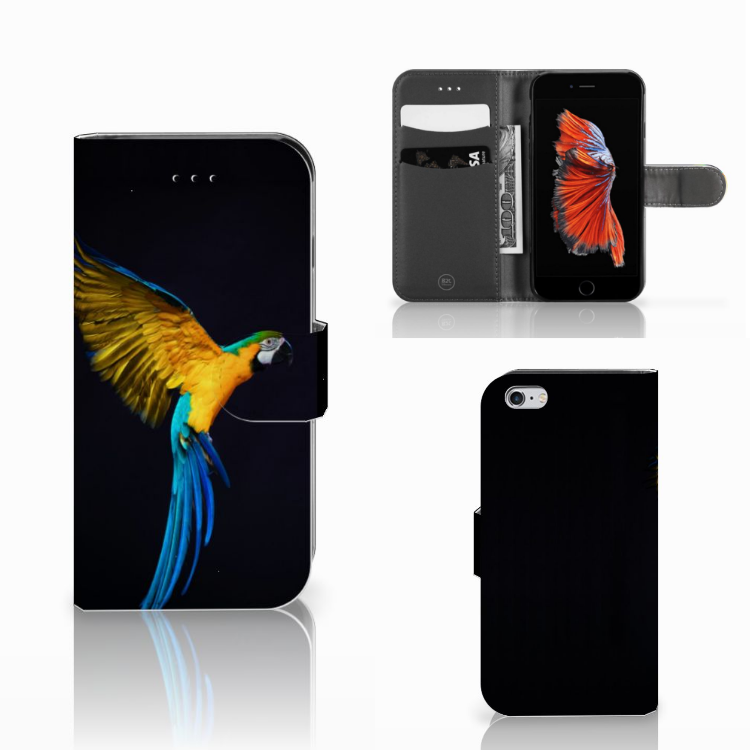 Apple iPhone 6 | 6s Telefoonhoesje met Pasjes Papegaai