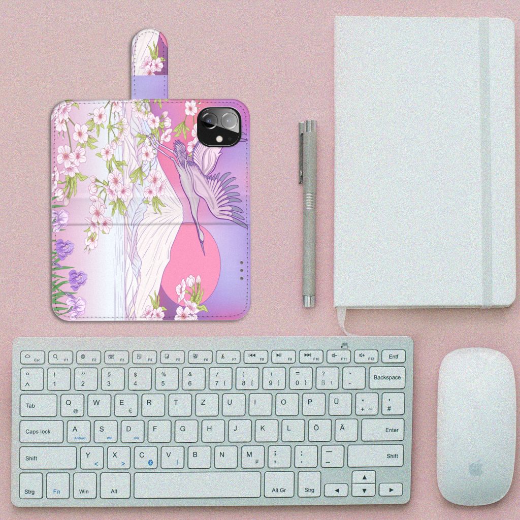 Apple iPhone 12 Mini Telefoonhoesje met Pasjes Bird Flying