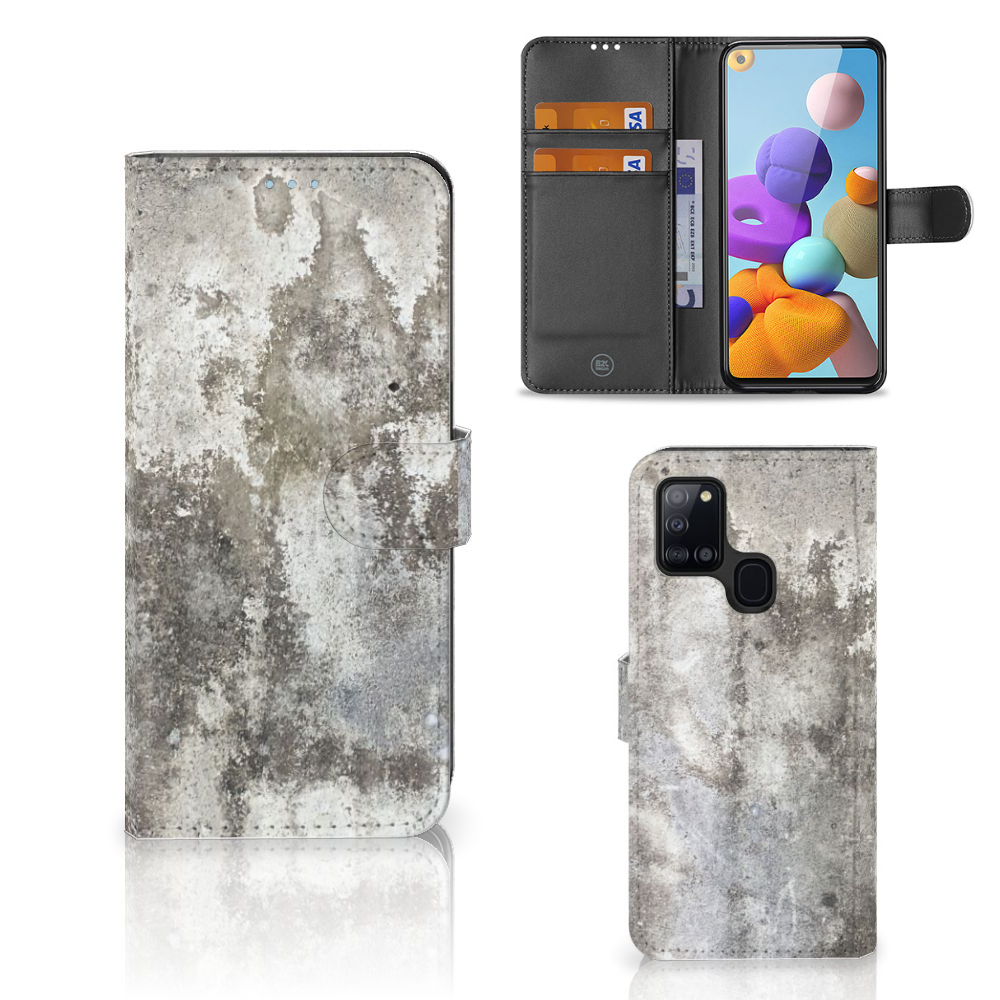 Samsung Galaxy A21s Bookcase Beton Print