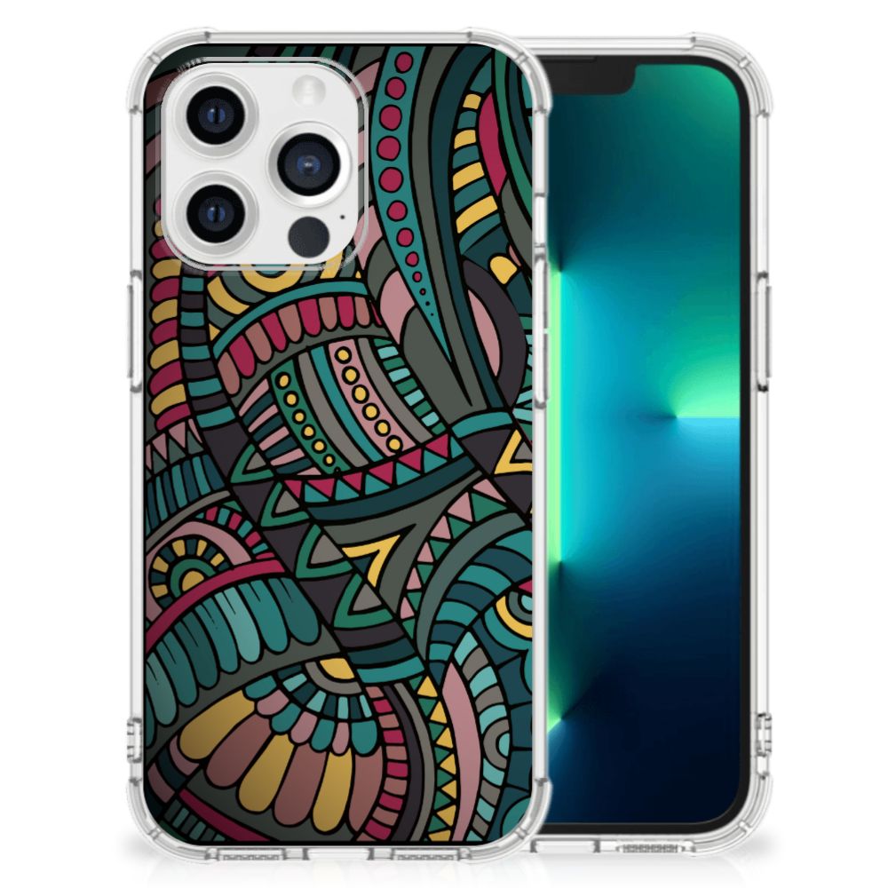 Apple iPhone 13 Pro Doorzichtige Silicone Hoesje Aztec B2C Telecom