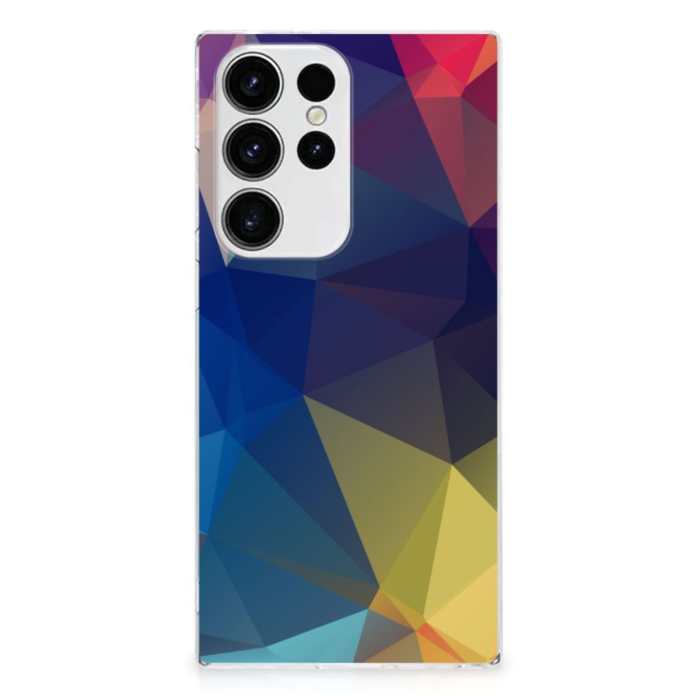 Samsung Galaxy S23 Ultra TPU Hoesje Polygon Dark B2C Telecom