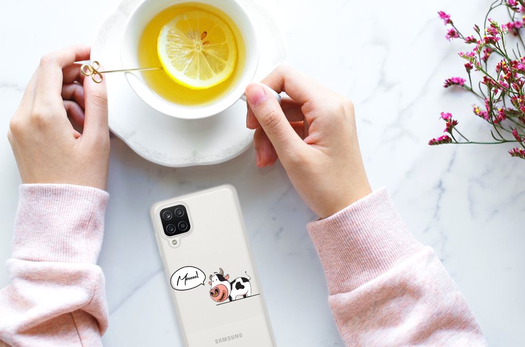Samsung Galaxy A12 Telefoonhoesje met Naam Cow B2C Telecom