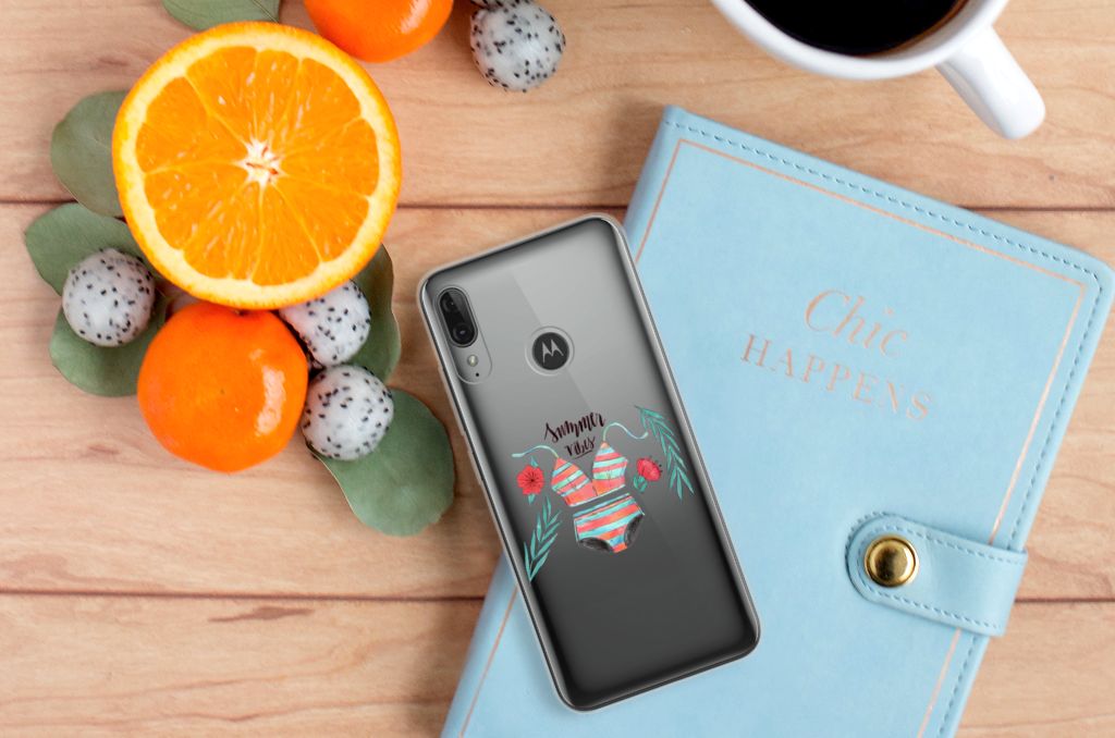 Motorola Moto E6 Plus Telefoonhoesje met Naam Boho Summer