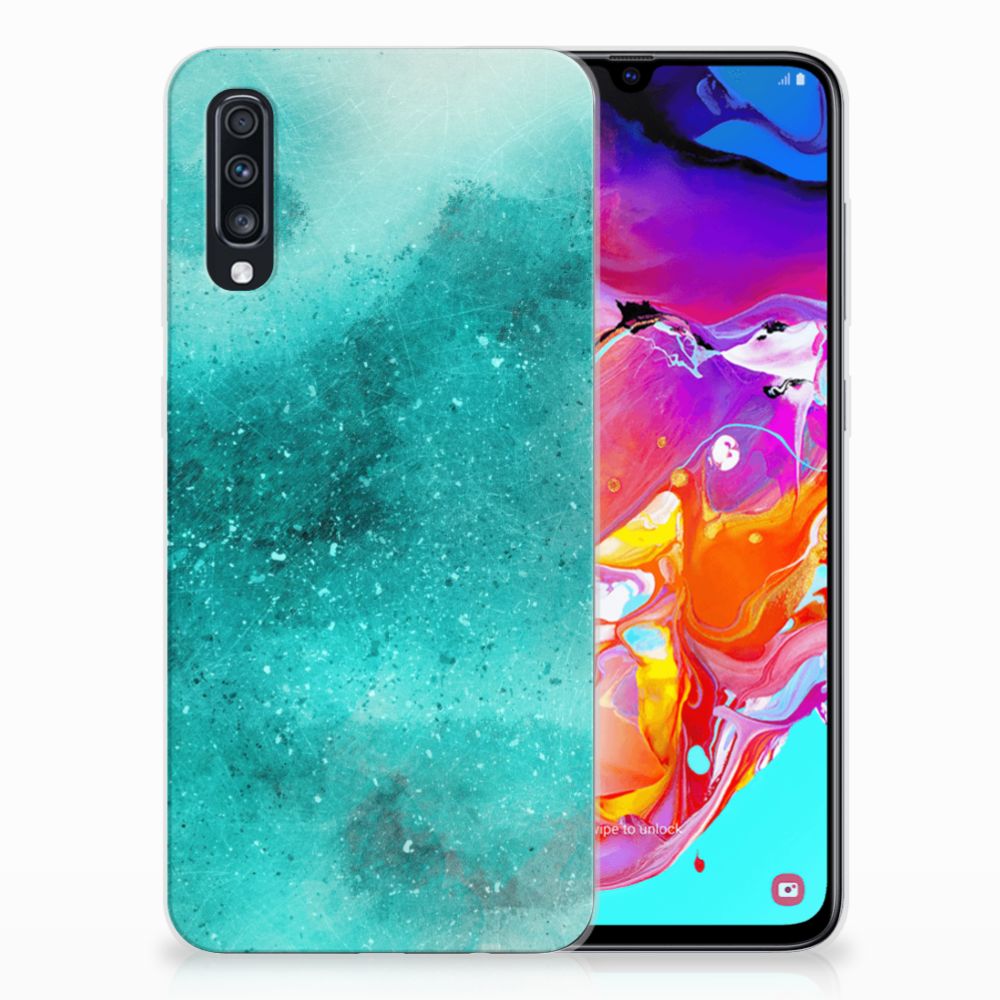 Hoesje maken Samsung Galaxy A70 Painting Blue