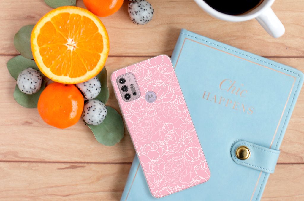 Motorola Moto G30 | G10 TPU Case White Flowers B2C Telecom