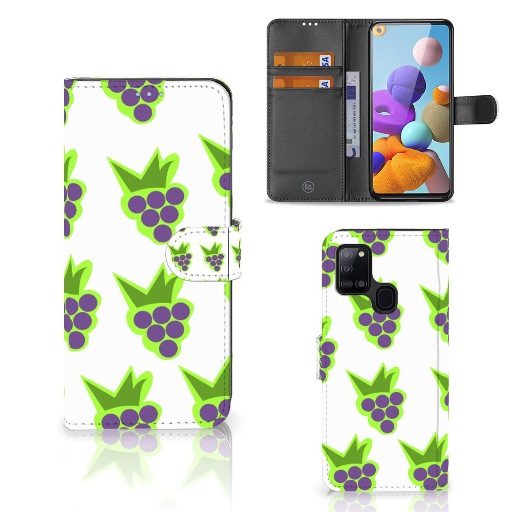 Samsung Galaxy A21s Book Cover Druiven