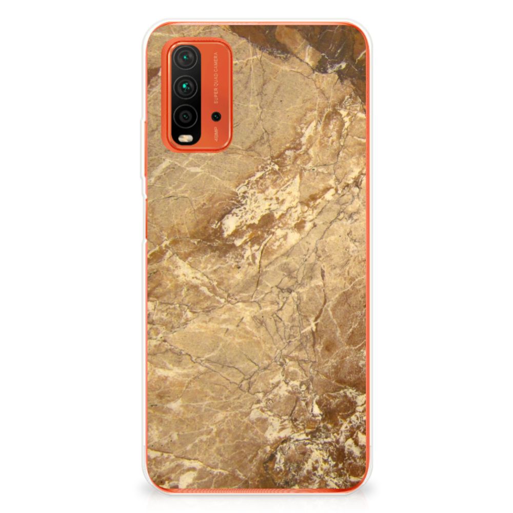 Xiaomi Poco M3 TPU Siliconen Hoesje Marmer Creme