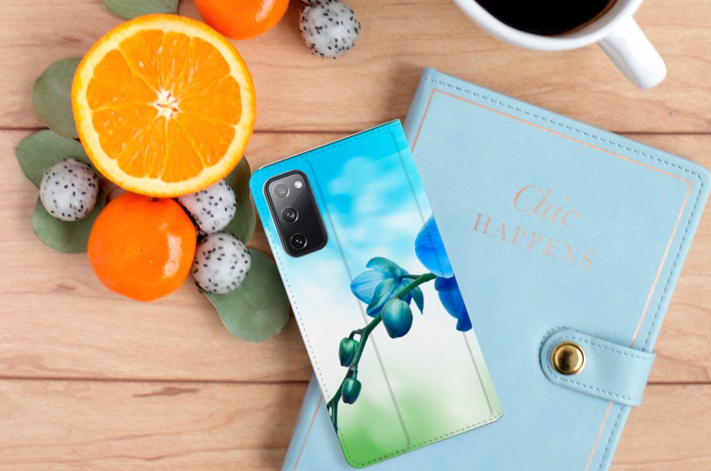 Samsung Galaxy S20 FE Smart Cover Orchidee Blauw - Cadeau voor je Moeder - B2C Telecom