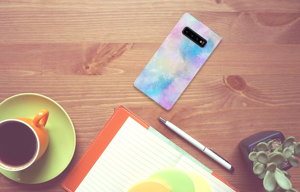 Bookcase Samsung Galaxy S10 Plus Watercolor Light