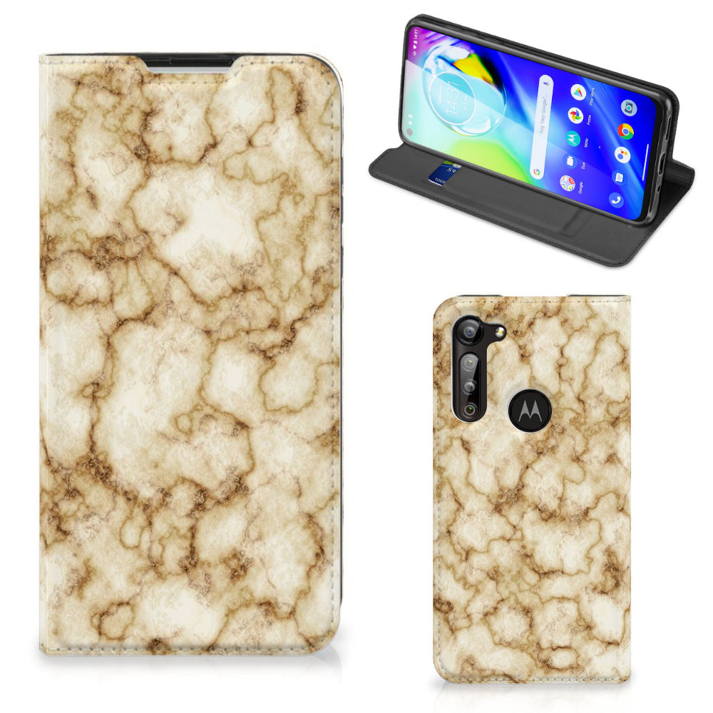 Motorola Moto G8 Power Standcase Marmer Goud