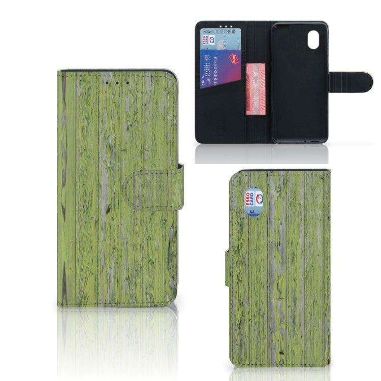 Green Wood Hoesje Alcatel 1B (2020) Met 3 Kaarthouders Magneetsluiting Kunstleer TPU Bescherming | Book Case