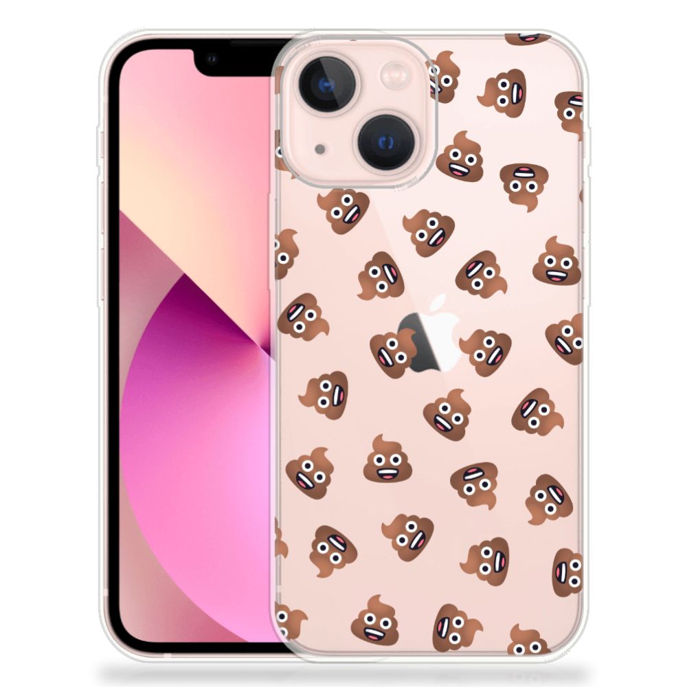 TPU bumper voor iPhone 13 mini Poep Emojis