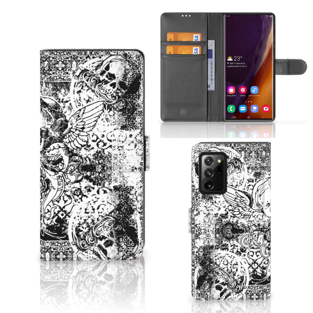 Telefoonhoesje met Naam Samsung Galaxy Note20 Ultra Skulls Angel