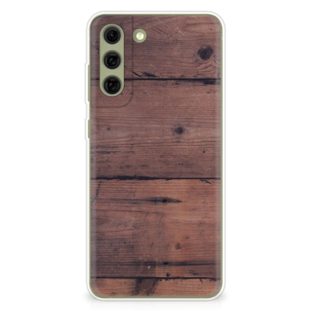 Samsung Galaxy S21FE Bumper Hoesje Old Wood