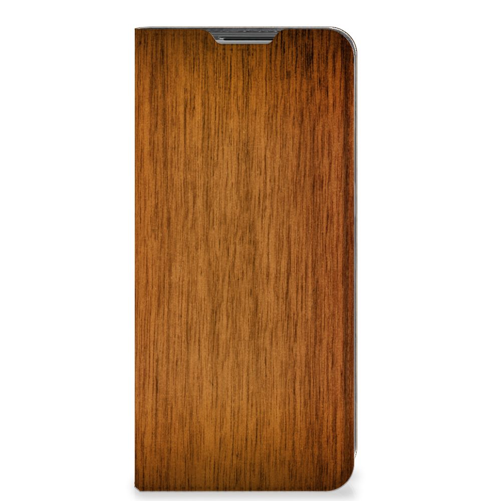 OPPO Find X5 Lite | Reno7 5G Book Wallet Case Donker Hout - B2C Telecom