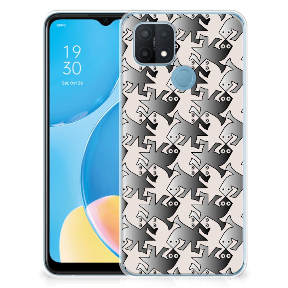 OPPO A15 TPU Hoesje Salamander Grey B2C Telecom