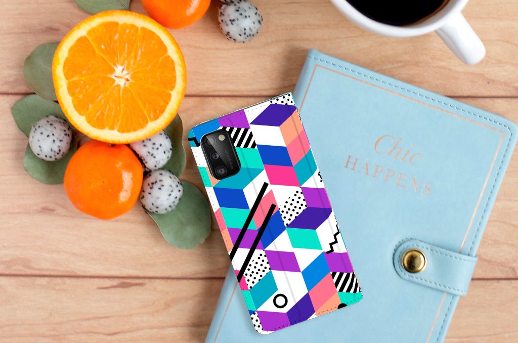 Samsung Galaxy A41 Stand Case Blokken Kleurrijk - B2C Telecom