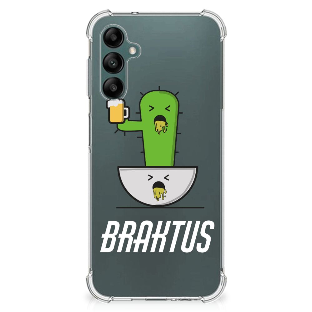 Samsung Galaxy A14 5G/4G Stevig Bumper Hoesje Braktus met cactus en bier design