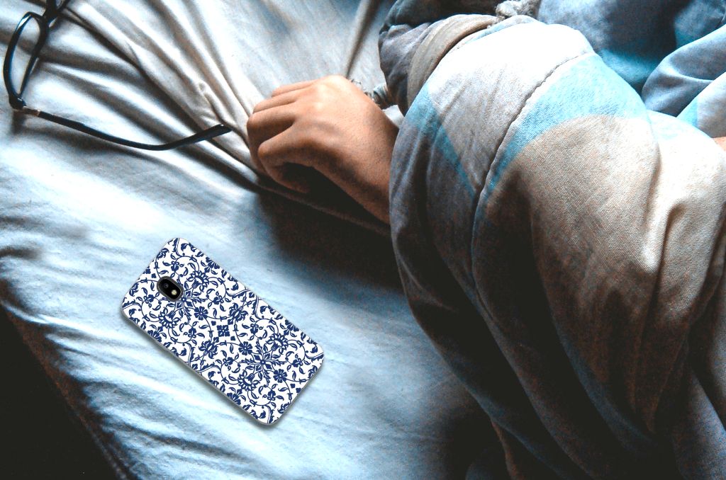 Samsung Galaxy J3 2017 TPU Case Flower Blue