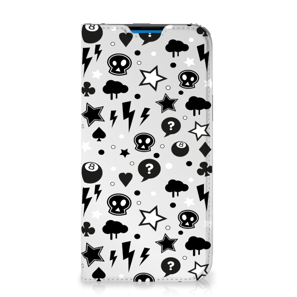 Mobiel BookCase iPhone 14 Pro Max Silver Punk - B2C Telecom