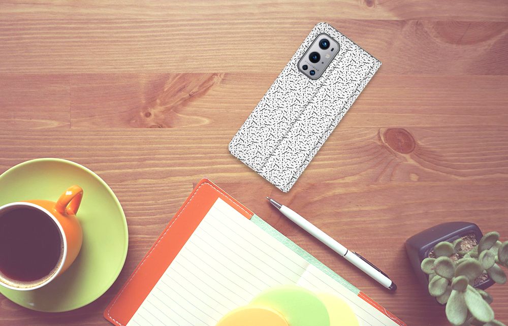 OnePlus 9 Pro Hoesje met Magneet Stripes Dots - B2C Telecom
