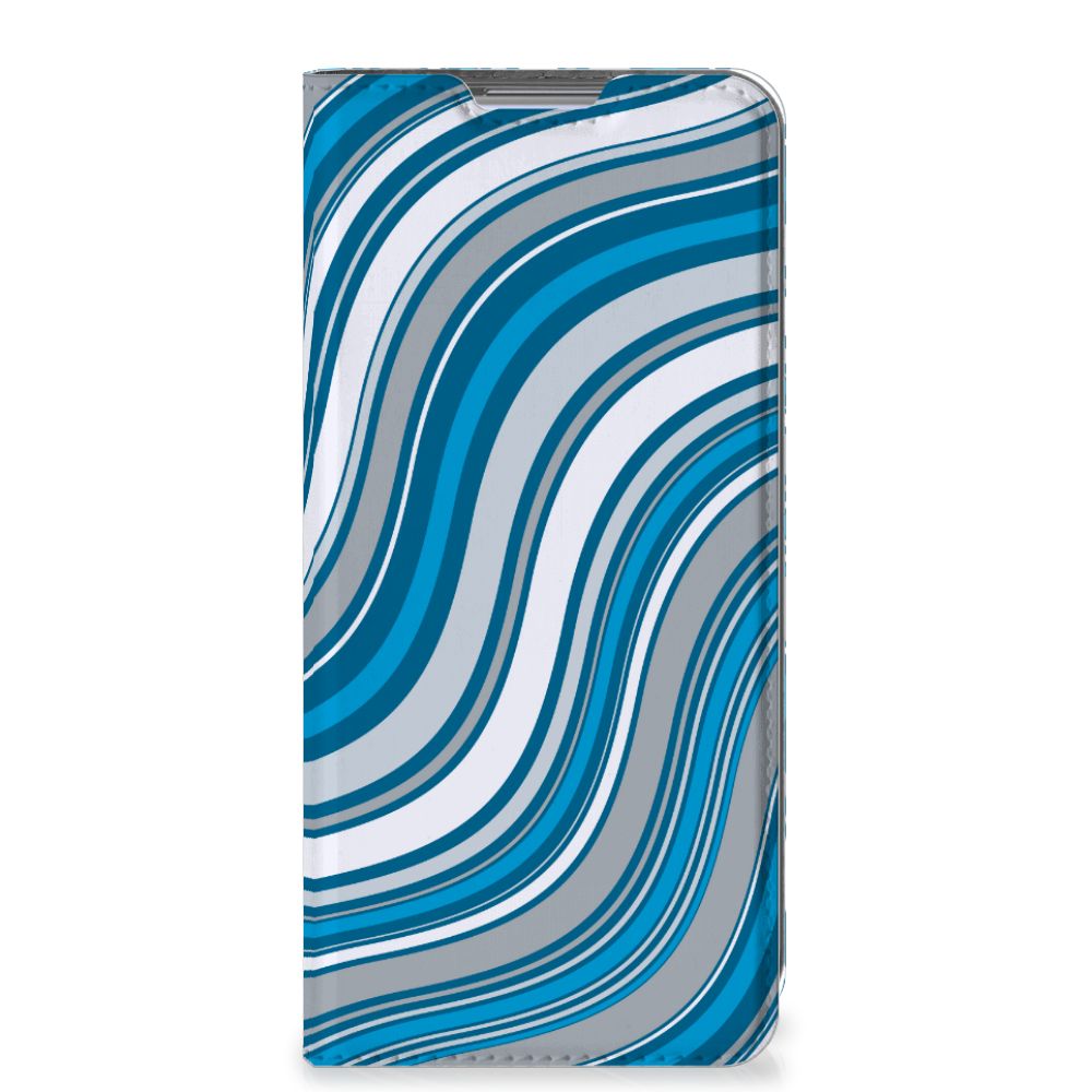 Xiaomi 12 | 12X Hoesje met Magneet Waves Blue - B2C Telecom