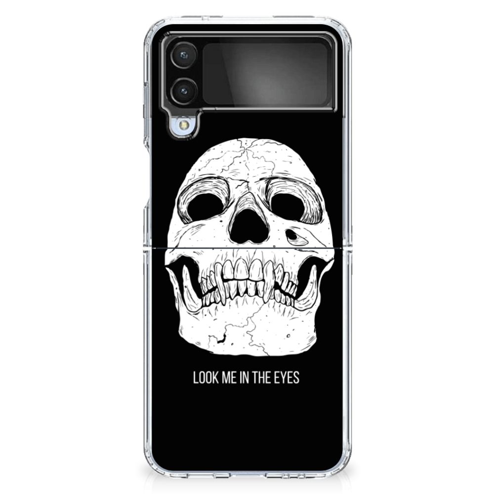 Silicone Back Case Samsung Galaxy Z Flip 4 Skull Eyes