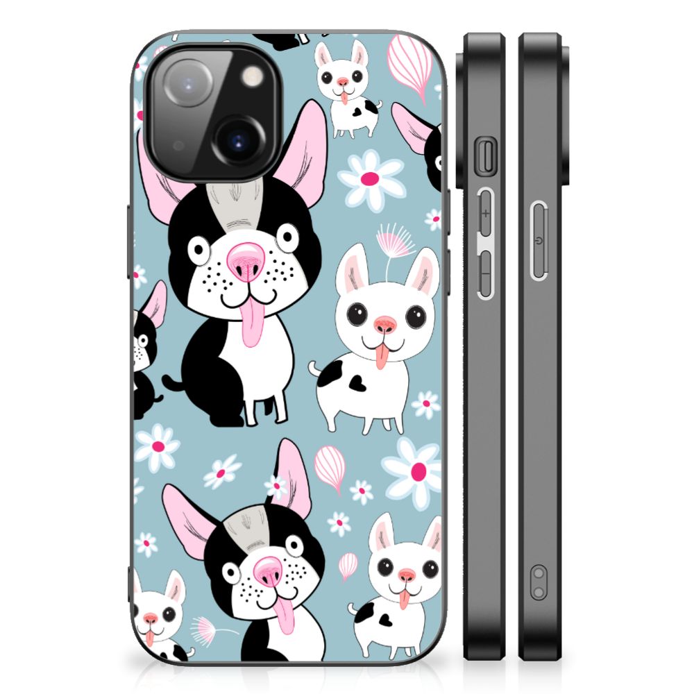 Apple iPhone 13/14 Dierenprint Telefoonhoesje Hondjes