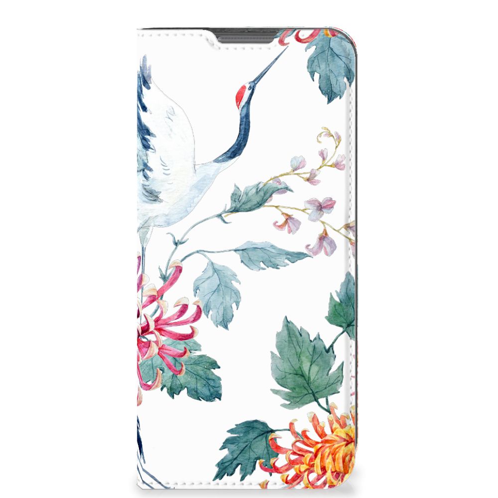 OPPO A77 5G | A57 5G Hoesje maken Bird Flowers - B2C Telecom