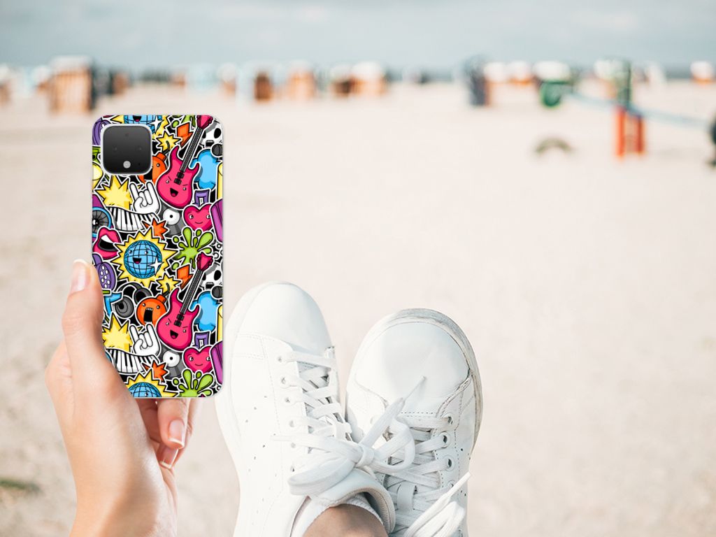 Google Pixel 4 Silicone Back Cover Punk Rock B2C Telecom