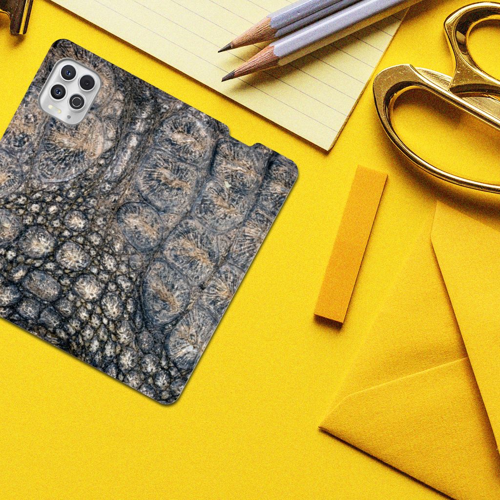 Motorola Moto G100 Hoesje maken Krokodillenprint - B2C Telecom