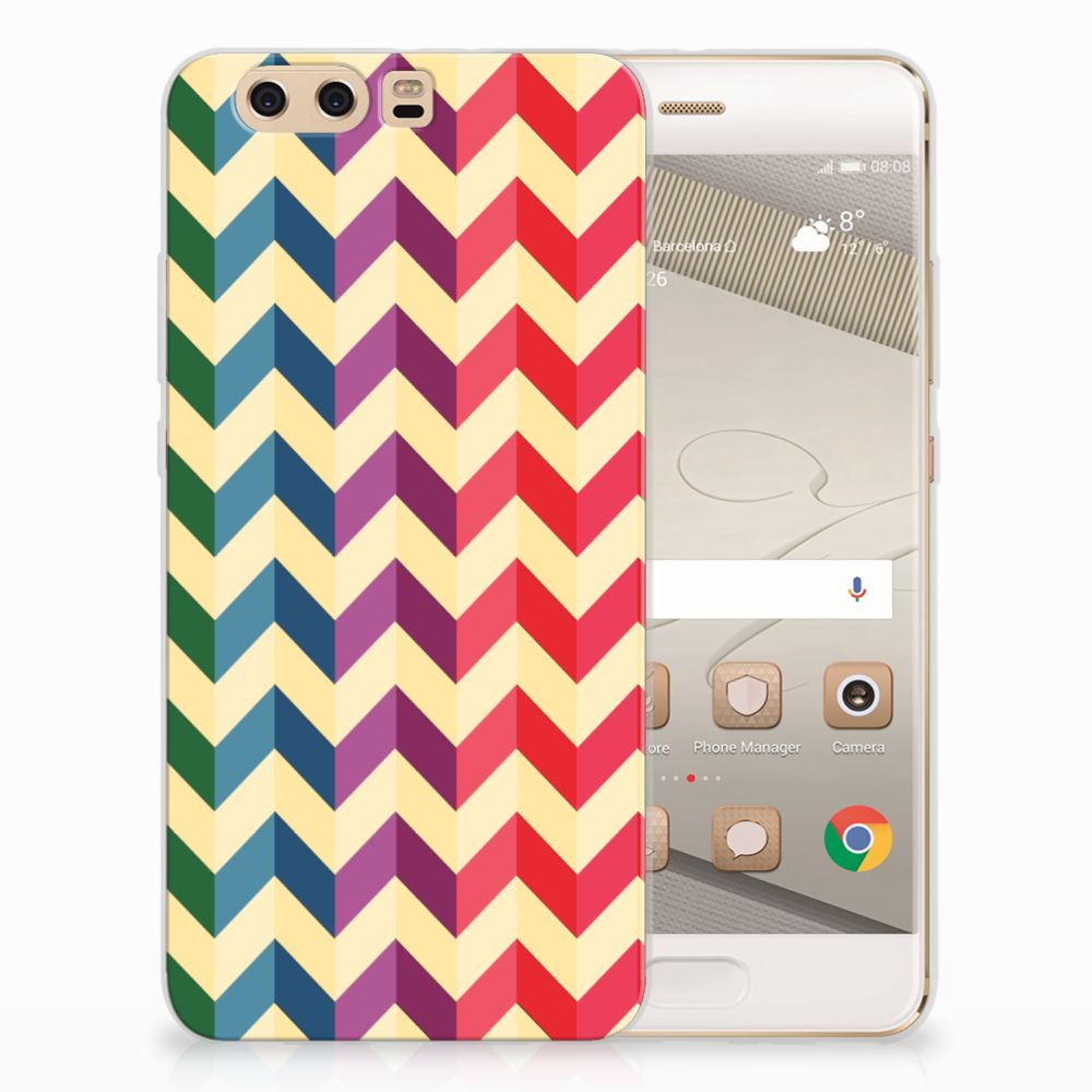 Huawei P10 Plus TPU bumper Zigzag Multi Color