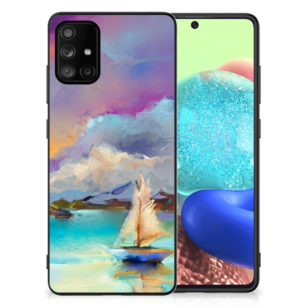 Kleurrijke Telefoonhoesje Samsung Galaxy A71 Boat