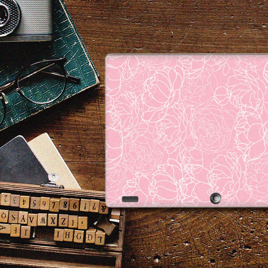 Lenovo Tab 10 | Tab 2 A10-30 Siliconen Hoesje White Flowers - B2C Telecom