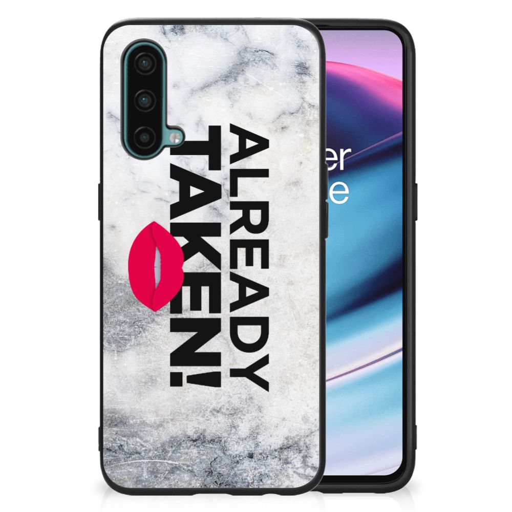 OnePlus Nord CE 5G Telefoon Hoesje met tekst Already Taken White B2C Telecom