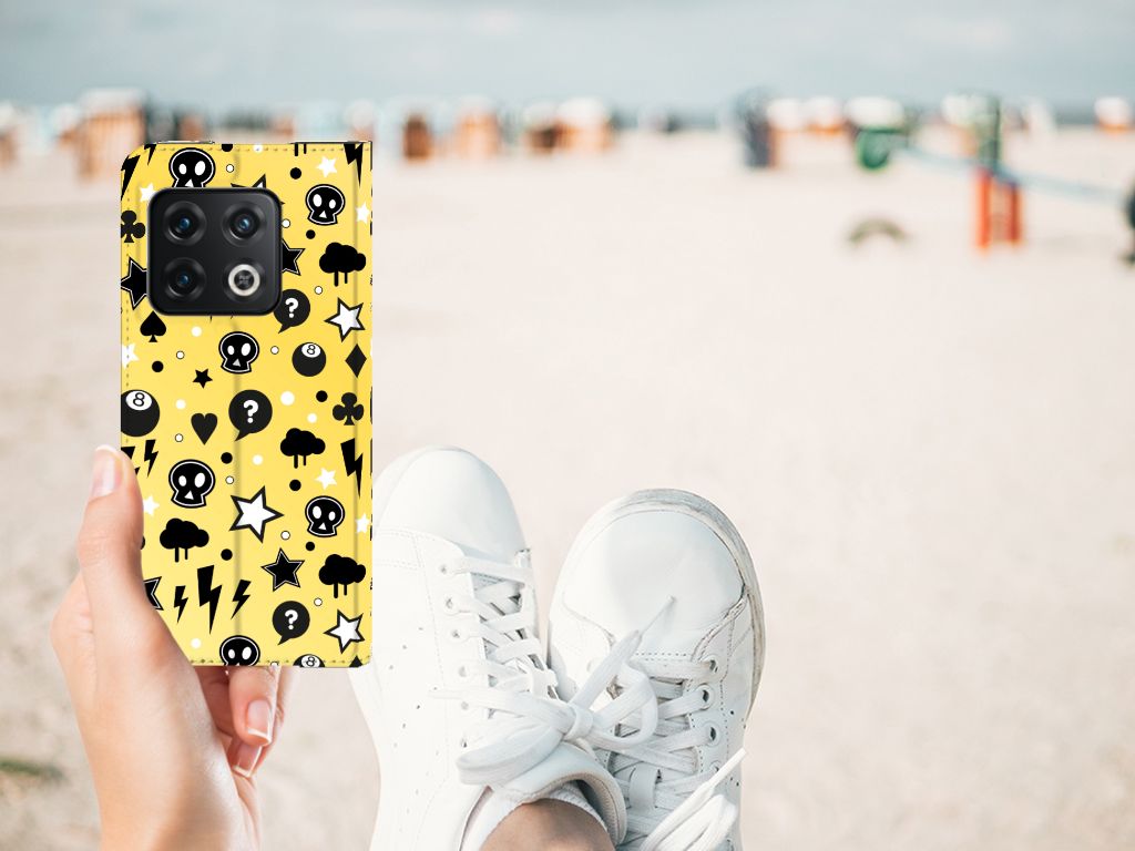 Mobiel BookCase OnePlus 10 Pro Punk Geel - B2C Telecom