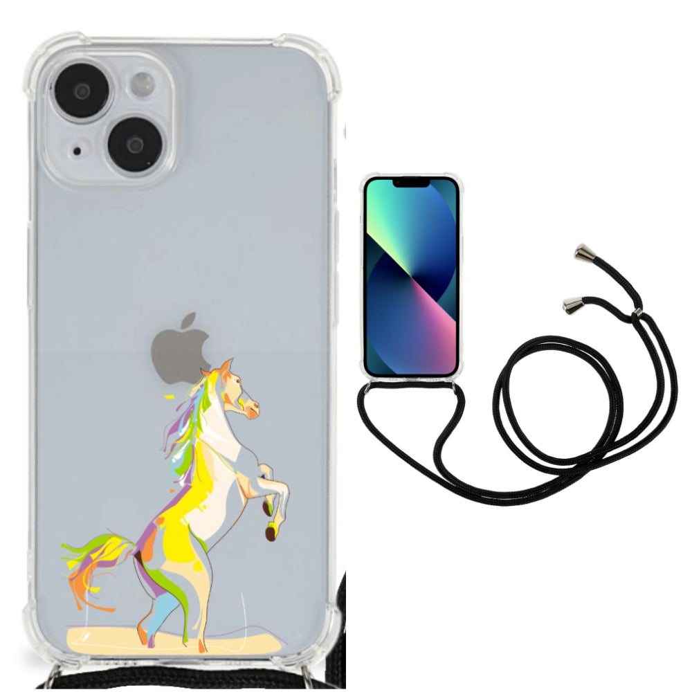 iPhone 14 Stevig Bumper Hoesje Horse Color