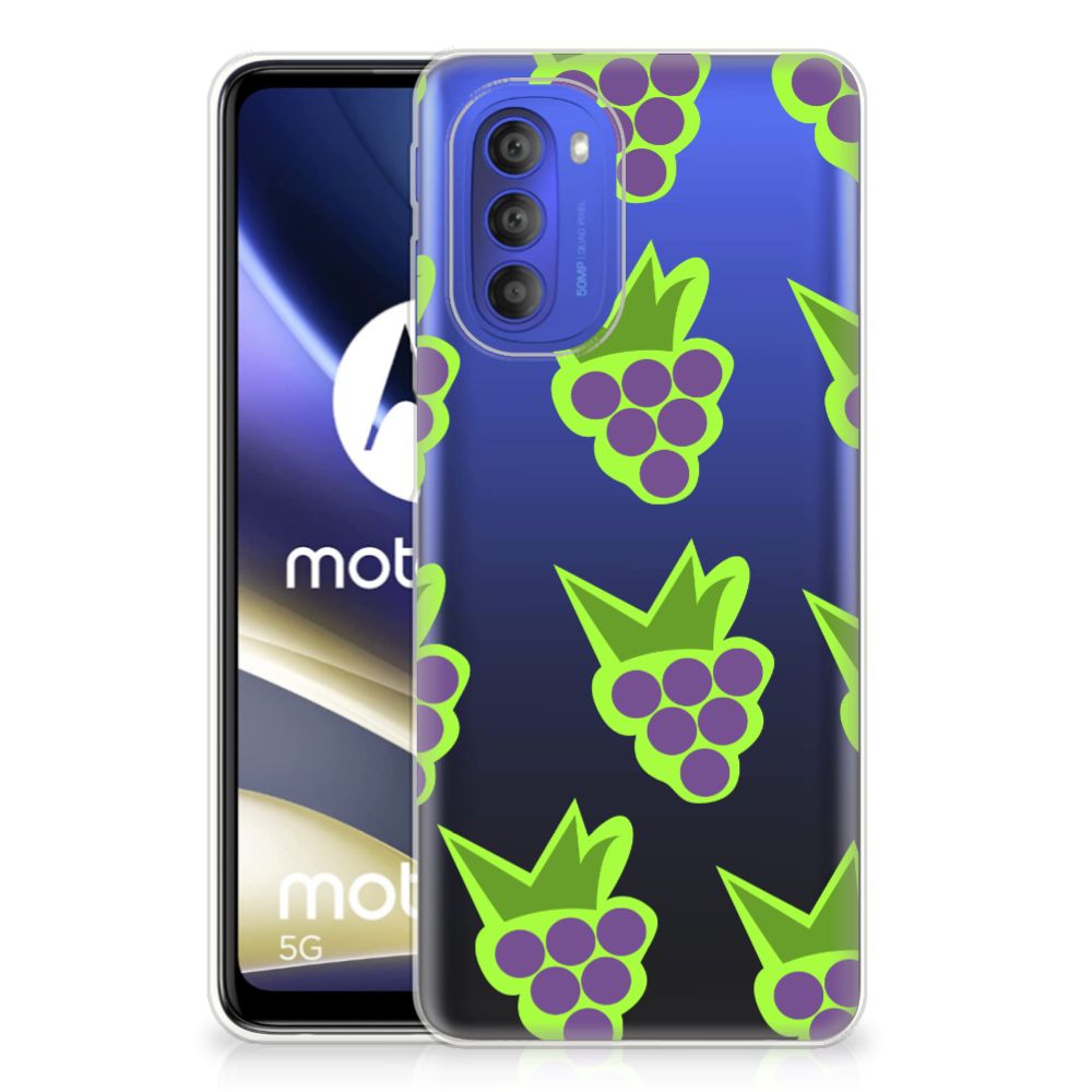 Motorola Moto G51 5G Siliconen Case Druiven