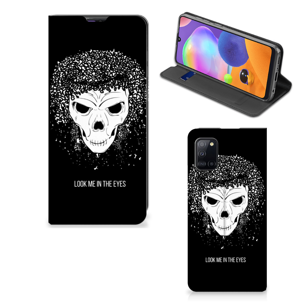 Mobiel BookCase Samsung Galaxy A31 Skull Hair - B2C Telecom