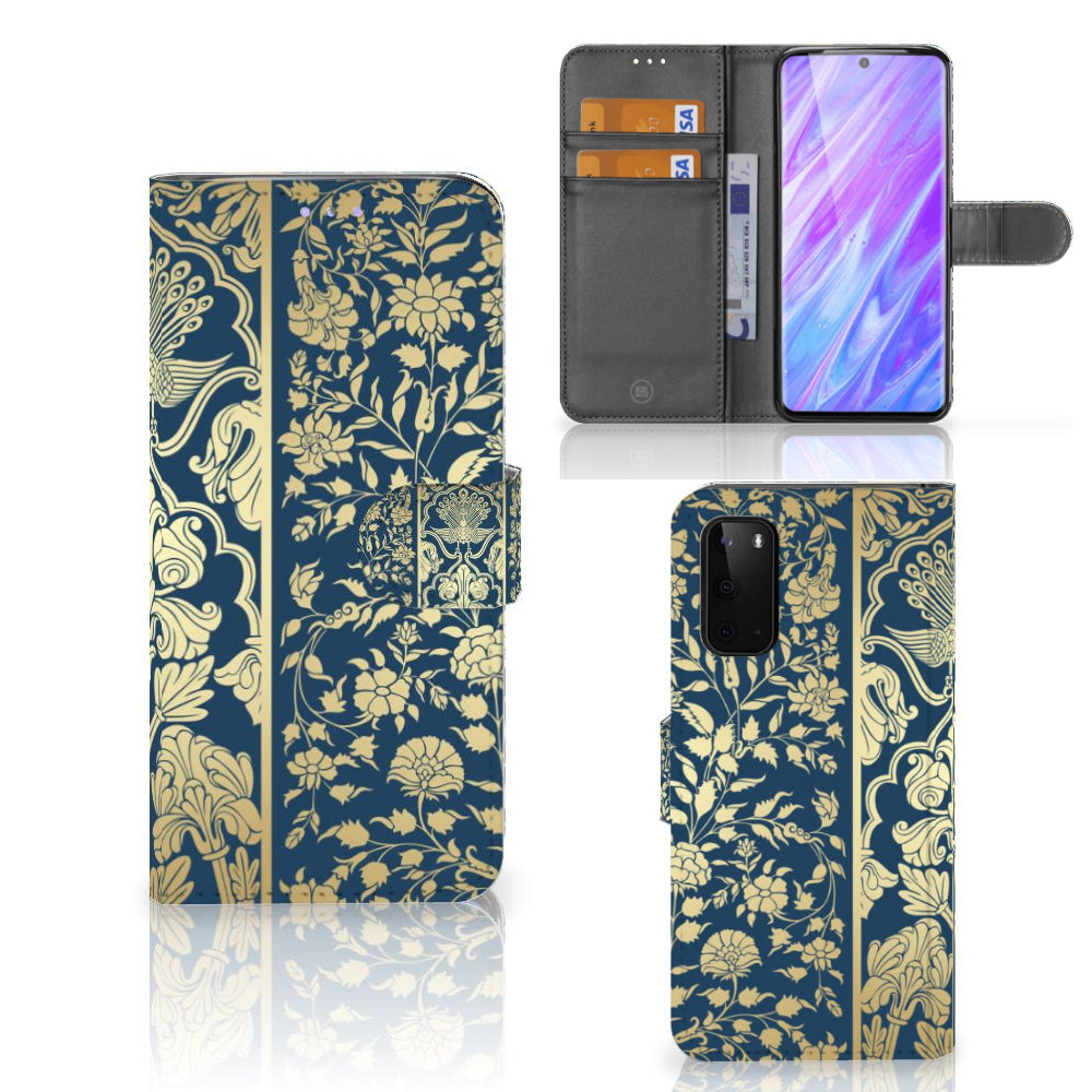 Samsung Galaxy S20 Hoesje Beige Flowers