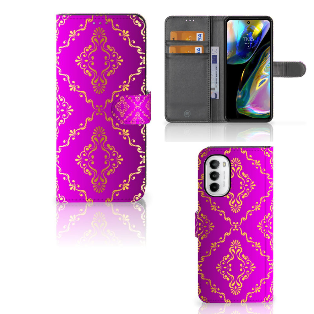Wallet Case Motorola Moto G52 | Moto G82 Barok Roze