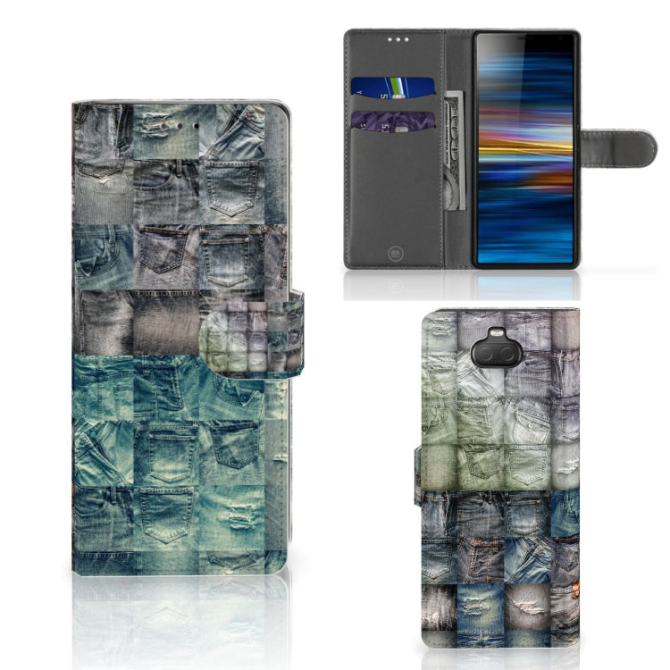 Wallet Case met Pasjes Sony Xperia 10 Spijkerbroeken