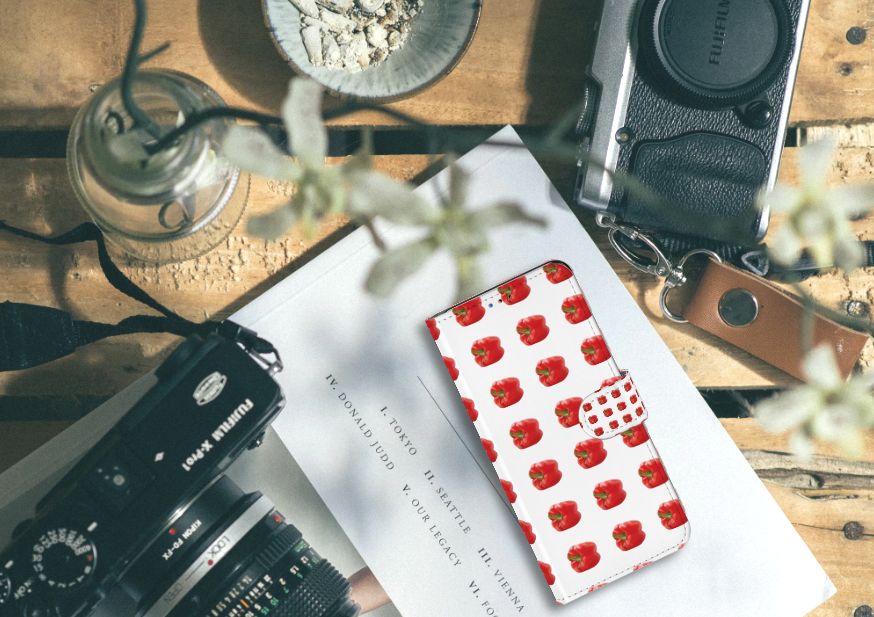 Samsung Galaxy A20s Book Cover Paprika Red