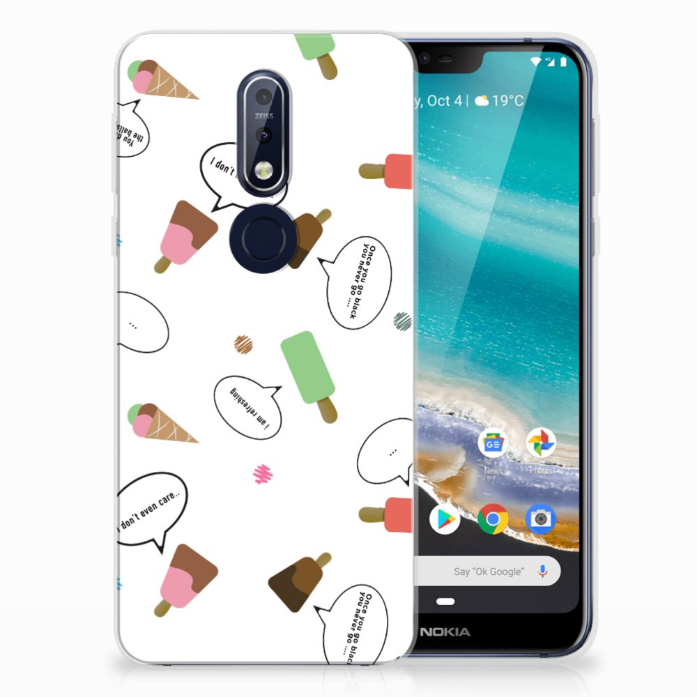 Nokia 7.1 Siliconen Case IJsjes