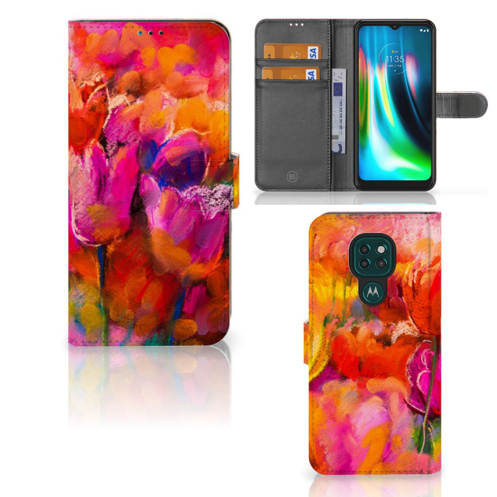 Hoesje Motorola Moto G9 Play | E7 Plus Tulips