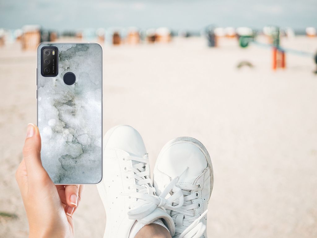 Hoesje maken Alcatel 1S (2021) Painting Grey B2C Telecom