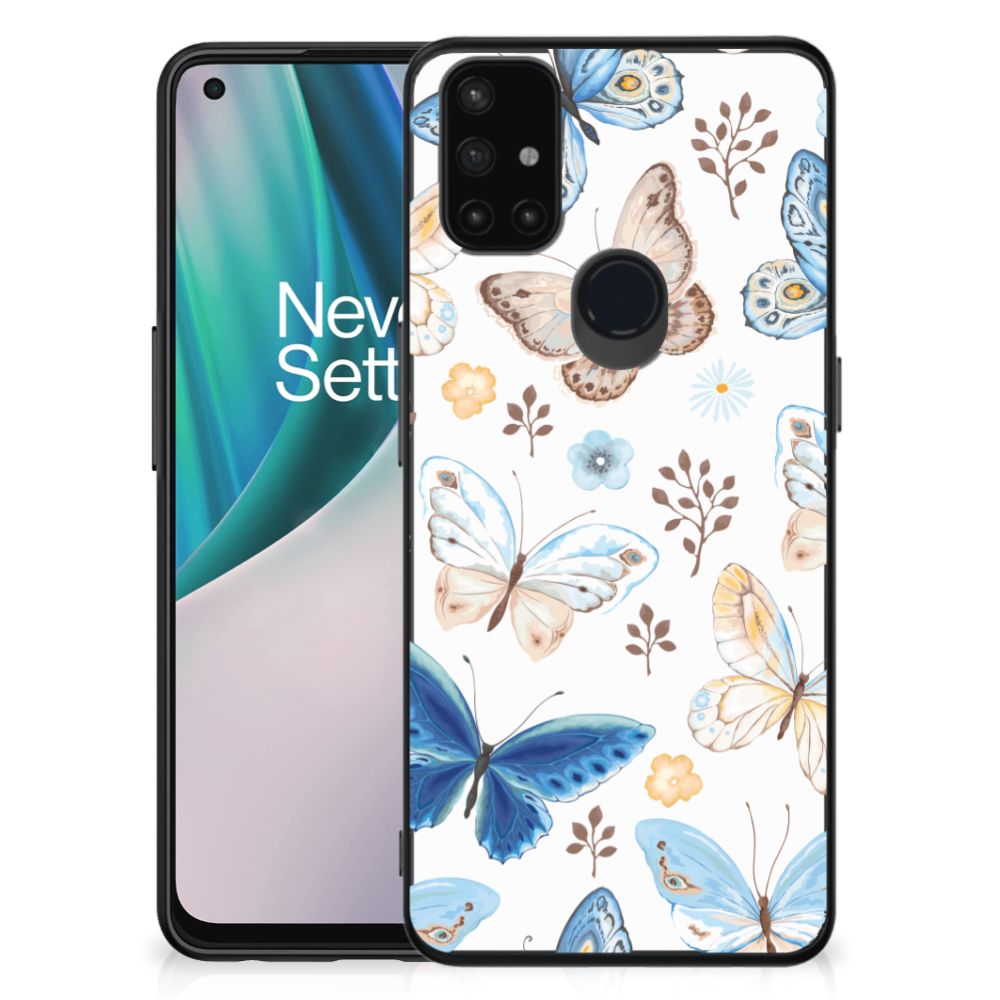 Dierenprint Telefoonhoesje voor OnePlus Nord N10 5G Vlinder B2C Telecom