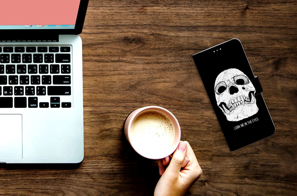 Telefoonhoesje met Naam Samsung Note 10 Lite Skull Eyes