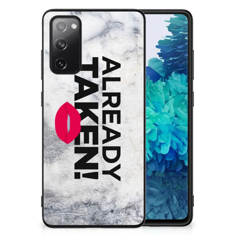 Samsung Galaxy S20 FE Telefoon Hoesje met tekst Already Taken White B2C Telecom
