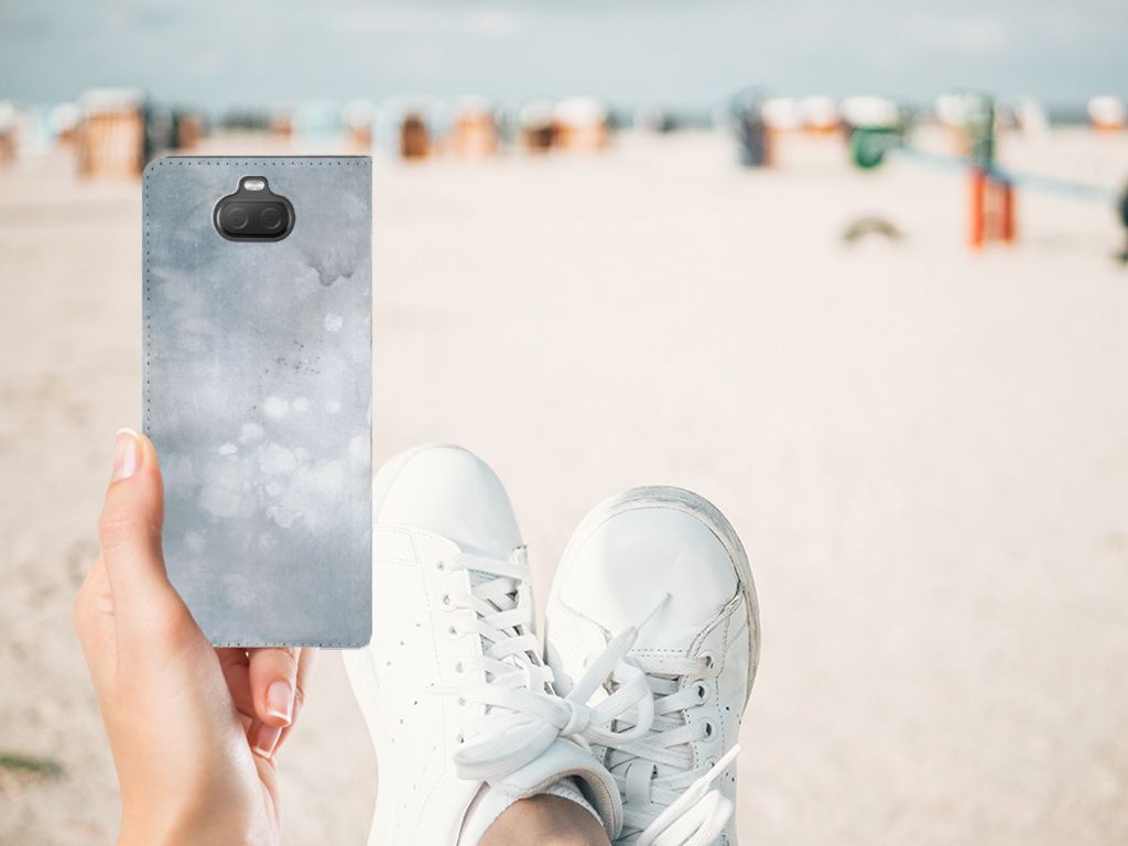 Bookcase Sony Xperia 10 Painting Grey